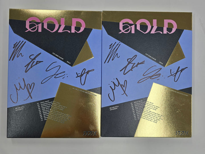 ITZY "GOLD" - Hand Autographed(Signed) Promo Album [24.10.18]