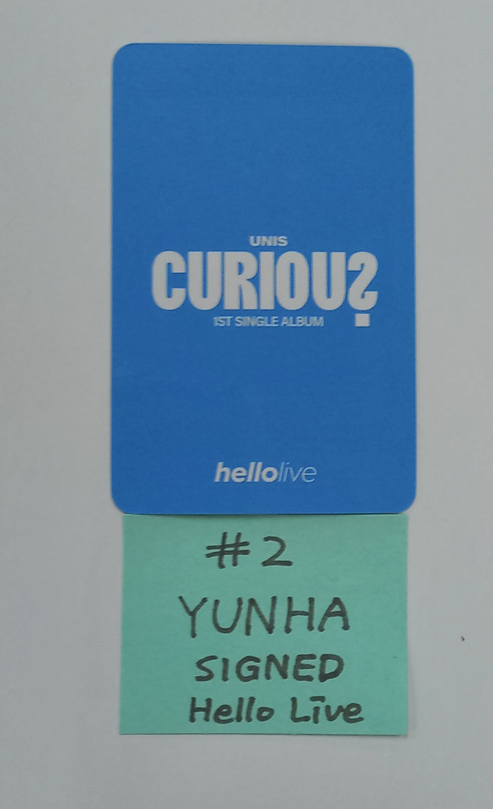 GEHLEE, YUNHA (Of UNIS) 'CURIOUS' - Hand Autographed(Signed) Photocard [24.10.18]