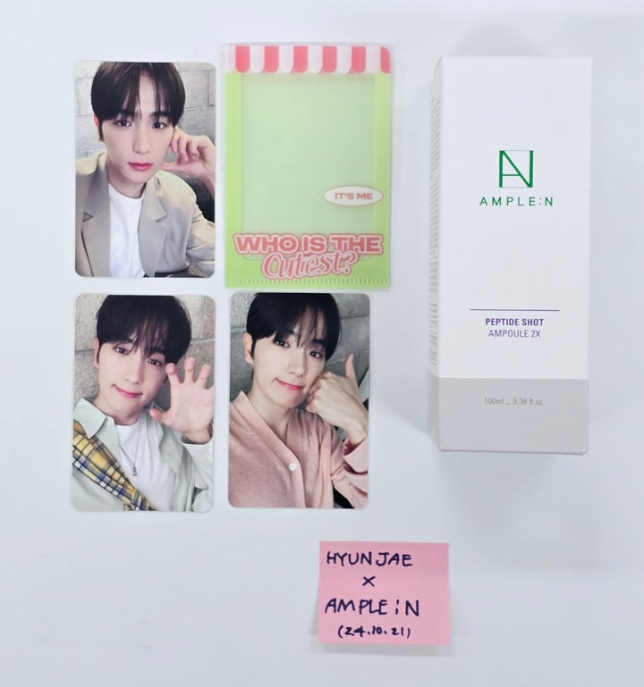 Hyunjae (Of The Boyz) X AMPLE:N - Olive Young Event Photocards (3EA) & Peptide Shot Ampoule 2X Set [24.10.21]