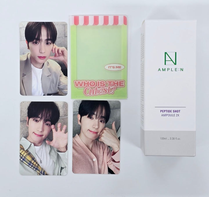 Hyunjae (Of The Boyz) X AMPLE:N - Olive Young Event Photocards (3EA) & Peptide Shot Ampoule 2X Set [24.10.21]