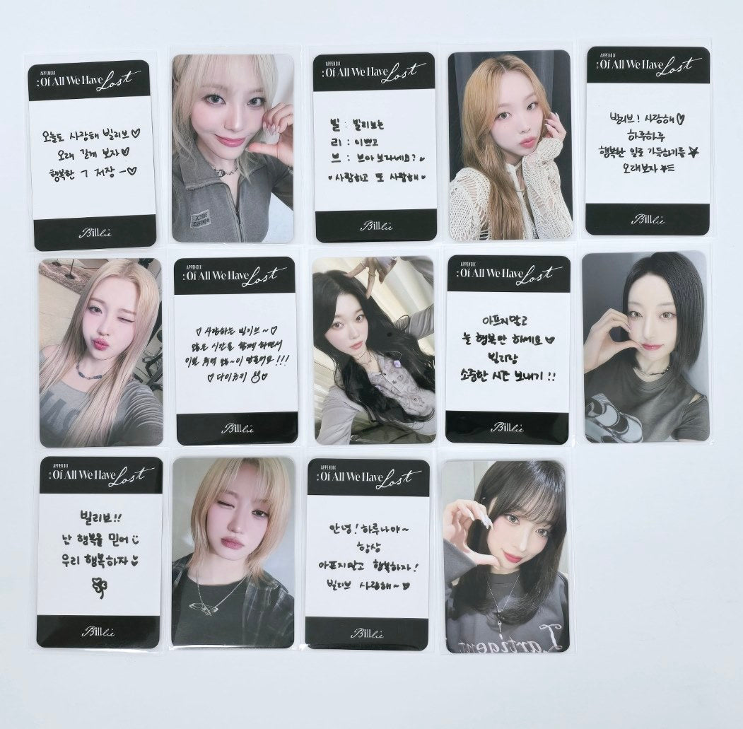 Billlie "Of All Have Lost" - Ktown4U Lucky Draw Event Photocard [24.10.21]