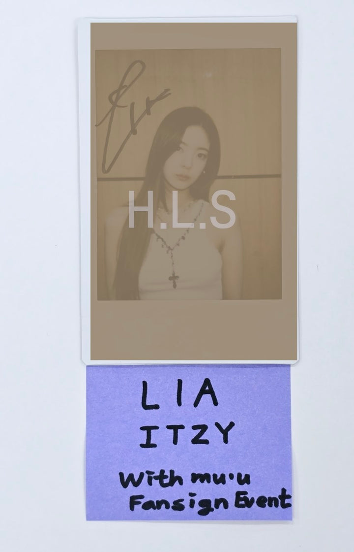 Lia (Of ITZY) "Gold"- Hand Autographed(Signed) Polaroid [24.10.23]