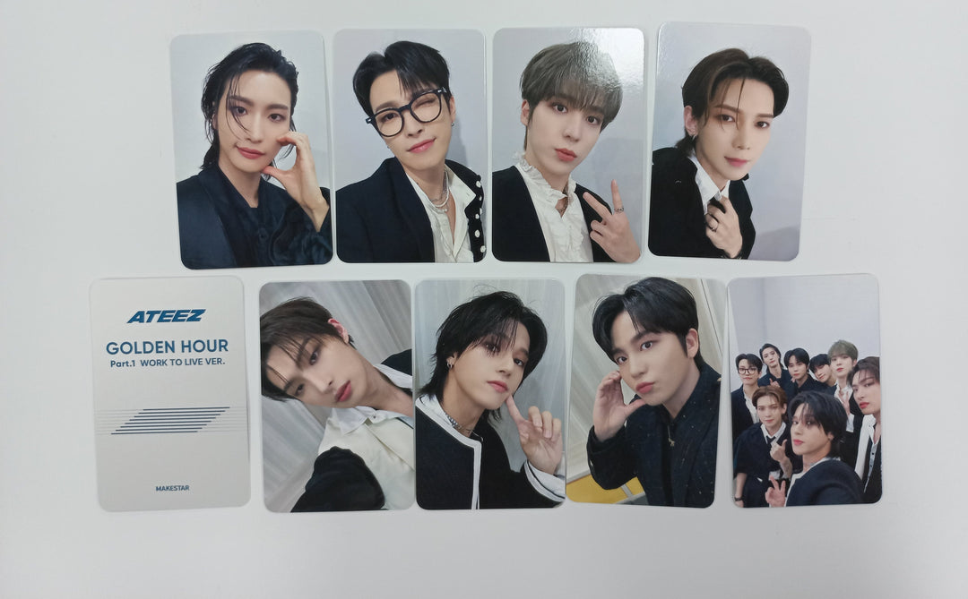 Ateez "GOLDEN HOUR : Part.1" WORK TO LIVE VER - Makestar Event Photocard Round 2 [24.10.23]