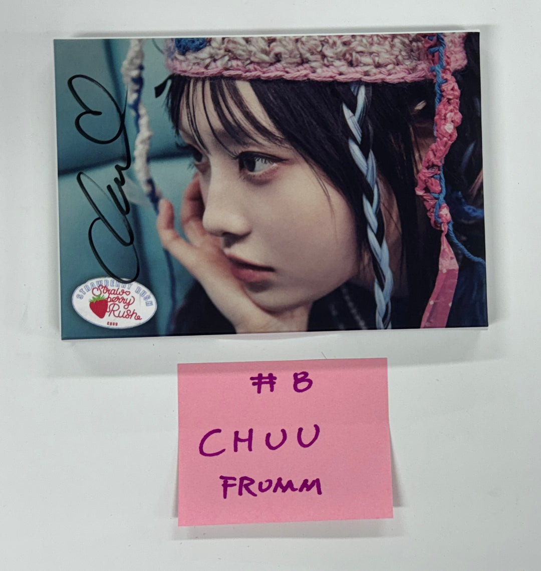 CHUU "Strawberry Rush" - Hand Autographed(Signed) Album, Fromm Store Fansign Event Photocard (STAYG Album Ver.) [24.10.24]