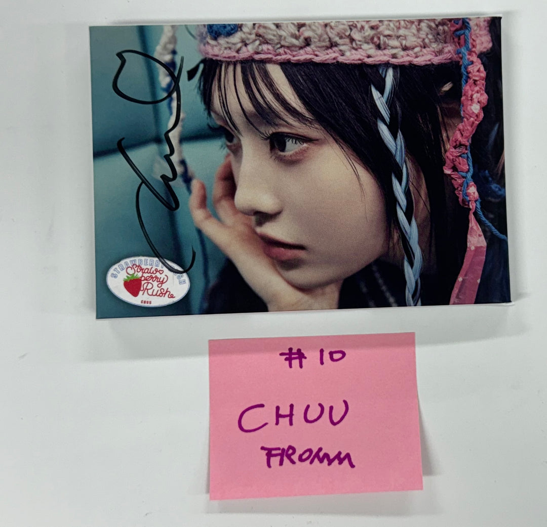 CHUU "Strawberry Rush" - Hand Autographed(Signed) Album, Fromm Store Fansign Event Photocard (STAYG Album Ver.) [24.10.24]