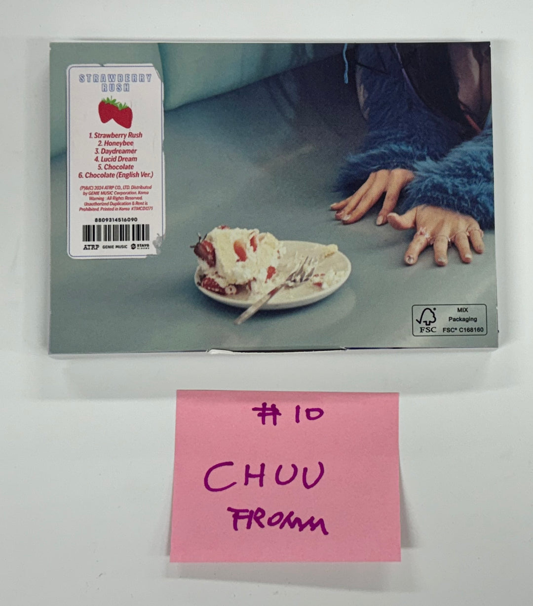 CHUU "Strawberry Rush" - Hand Autographed(Signed) Album, Fromm Store Fansign Event Photocard (STAYG Album Ver.) [24.10.24]