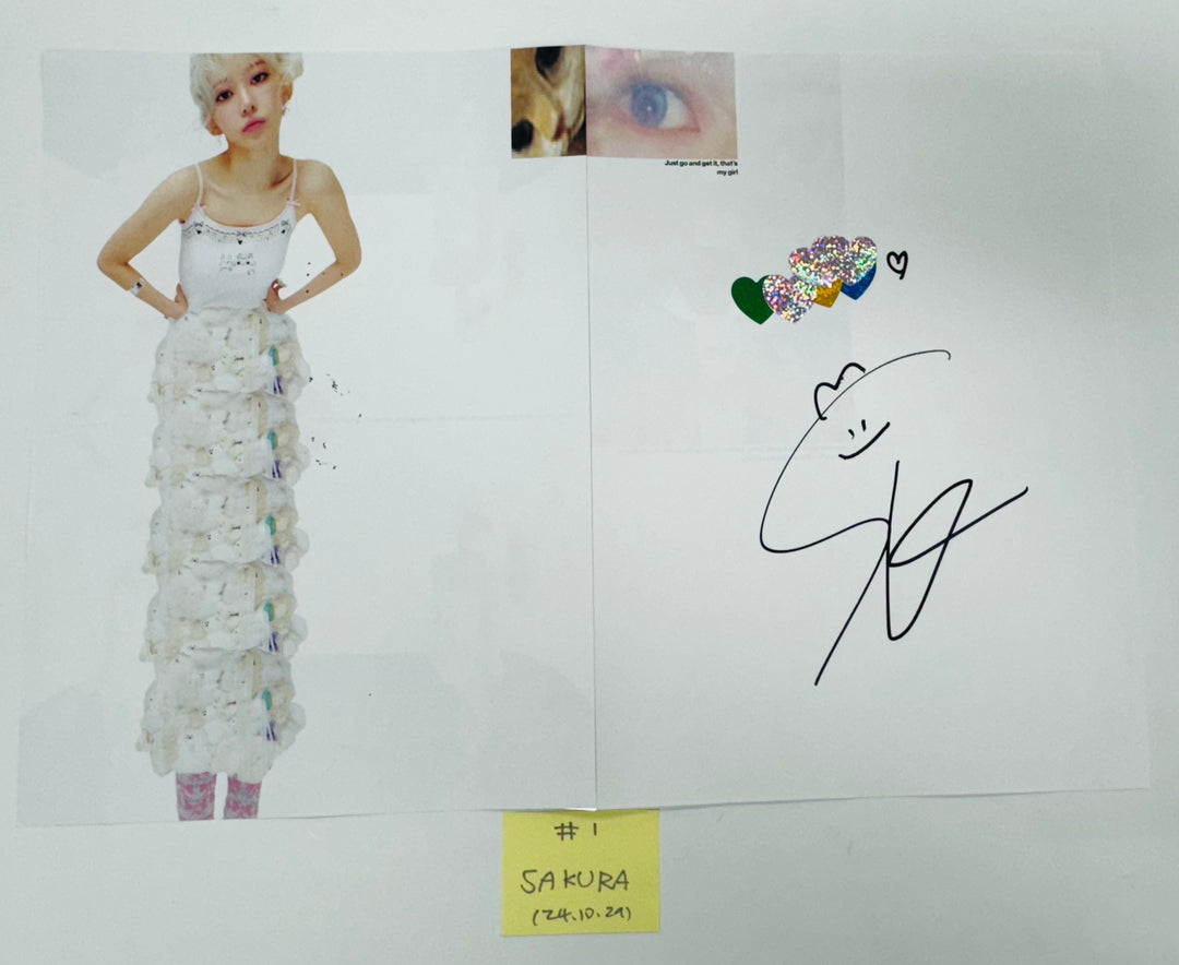 LE SSERAFIM "CRAZY" - A Cut Page From Fansign Event Album [24.10.29]