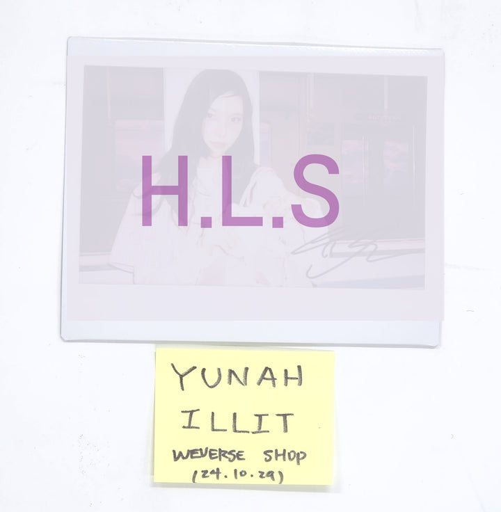 Yunah (Of ILLIT) "I’LL LIKE YOU" - Hand Autographed(Signed) 2X Polaroid [24.10.29]