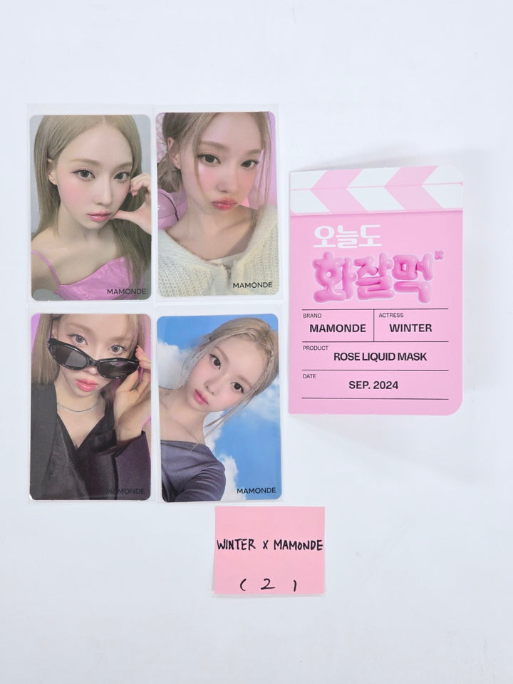 Winter X MAMONDE - FLORA GLOW ROSE EVENT Photocards Set (4EA) [Restocked 10.30] [24.10.29]