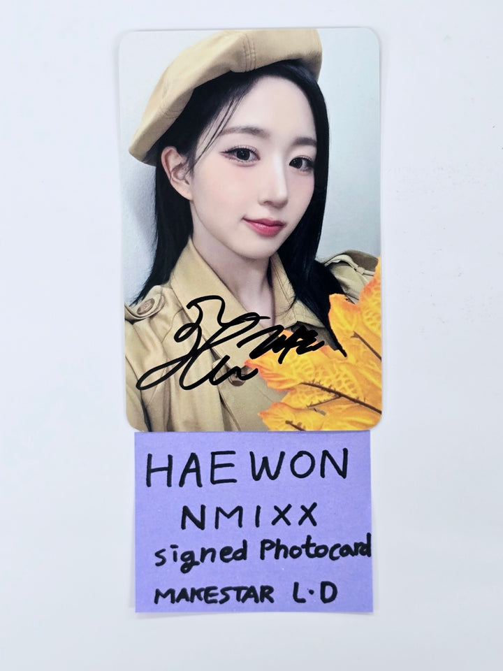 Haewon (Of NMIXX) "Fe3O4: STICK OUT" - Hand Autographed(Signed) Photocard [24.10.31]