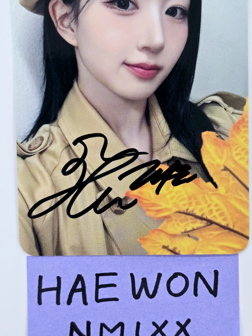 Haewon (Of NMIXX) "Fe3O4: STICK OUT" - Hand Autographed(Signed) Photocard [24.10.31]