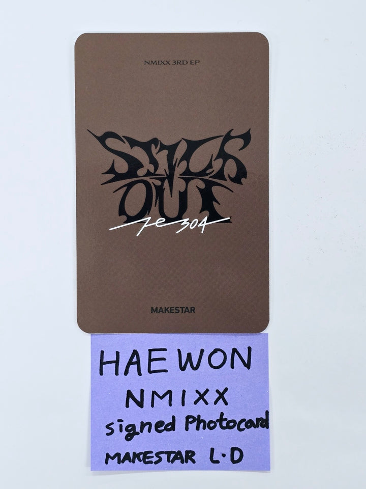 Haewon (Of NMIXX) "Fe3O4: STICK OUT" - Hand Autographed(Signed) Photocard [24.10.31]