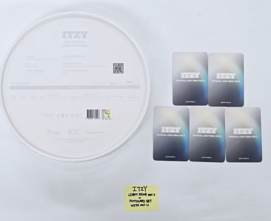 ITZY - Official Light Ring Ver.2 & Withmuu Pre-Order Benefit Photocards Set (5EA) [24.10.31]