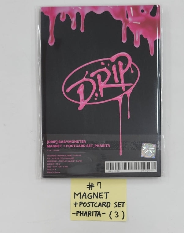 Babymonster "DRIP" 1st Full Album - Pop-Up Store Official MD [Pop-Up Card Set, Instant Photo Package, Acrylic Keyring, Magnet & Postcard Set, Collect Book, T-shirt, Ballcap] [24.11.1]