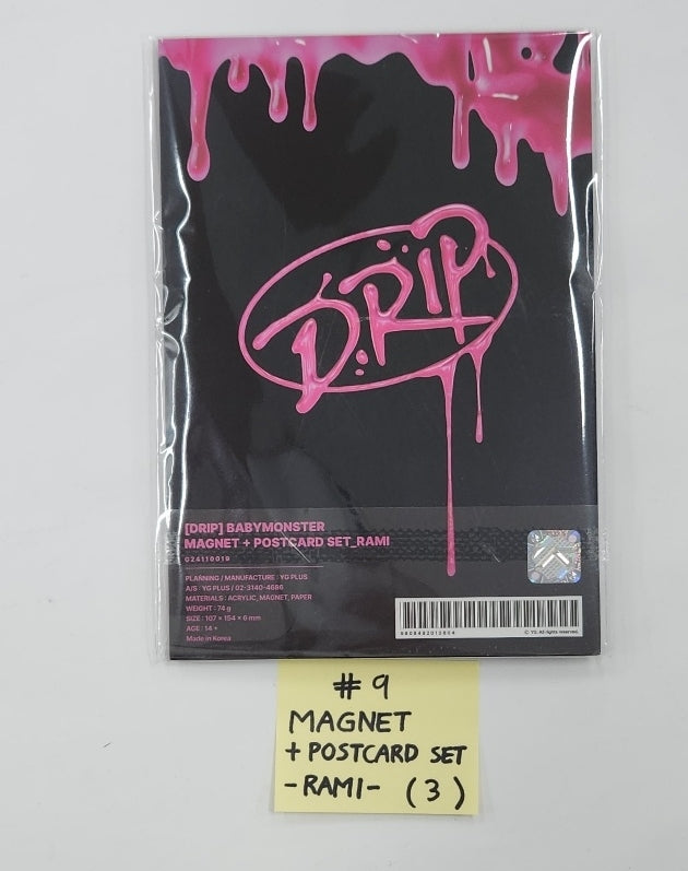 Babymonster "DRIP" 1st Full Album - Pop-Up Store Official MD [Pop-Up Card Set, Instant Photo Package, Acrylic Keyring, Magnet & Postcard Set, Collect Book, T-shirt, Ballcap] [24.11.1]