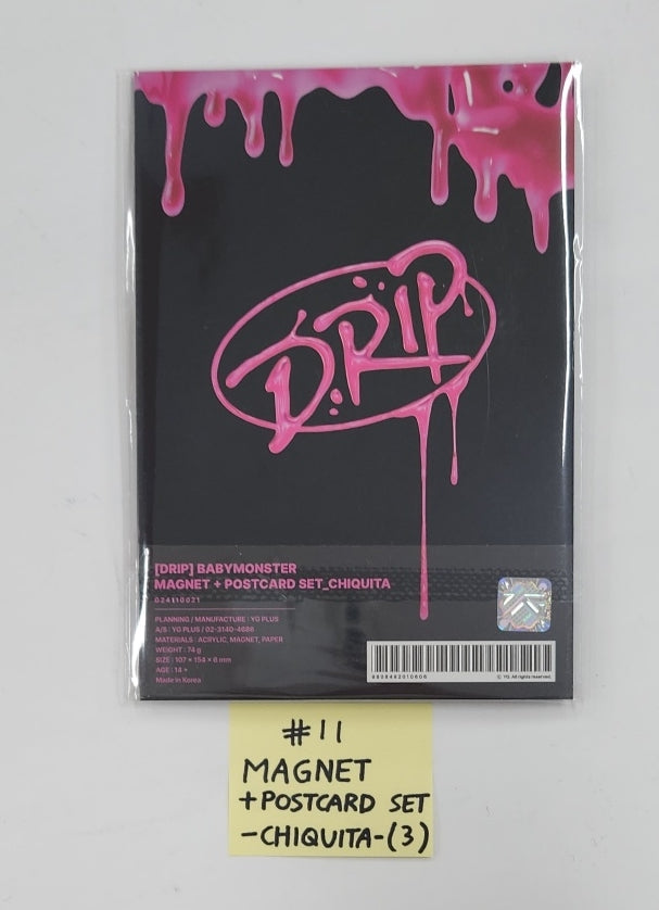 Babymonster "DRIP" 1st Full Album - Pop-Up Store Official MD [Pop-Up Card Set, Instant Photo Package, Acrylic Keyring, Magnet & Postcard Set, Collect Book, T-shirt, Ballcap] [24.11.1]