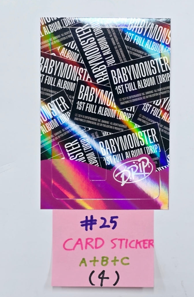 Babymonster "DRIP" 1st Full Album - Pop-Up Album Event Photocard [24.11.1]