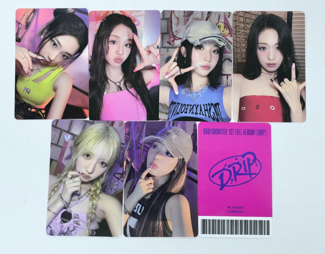 Babymonster "DRIP" 1st Full Album - YG Select Pre-Order Benefit Photocard [YG Tag Ver.] [24.11.4]