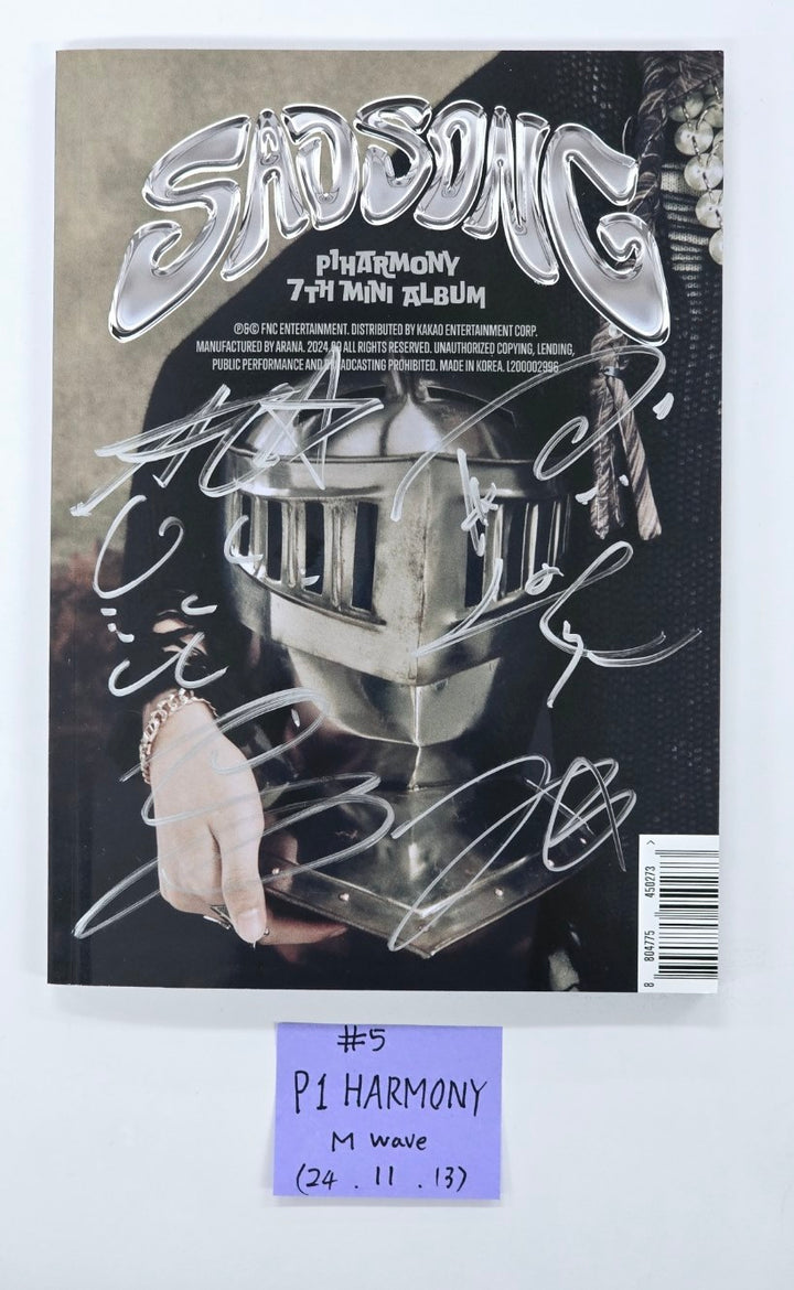 P1Harmony 'SAD SONG' - Hand Autographed(Signed) Album [24.11.13]