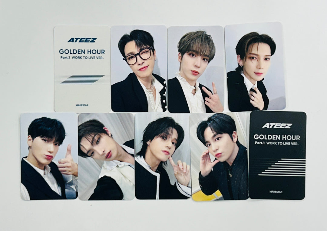 Ateez "GOLDEN HOUR : Part.1" WORK TO LIVE VER - Makestar Event Photocard Round 3 [24.11.13]