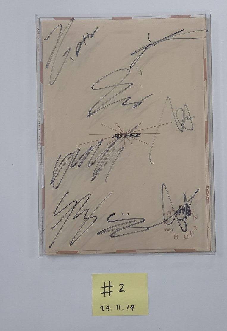 ENHYPEN "ROMANCE : UNTOLD -daydream-", NCT DREAM "DREAMSCAPE ", Ateez "GOLDEN HOUR : Part.2", EPEX "소화(韶華)" - Hand Autographed(Signed) Promo Album [24.11.19]