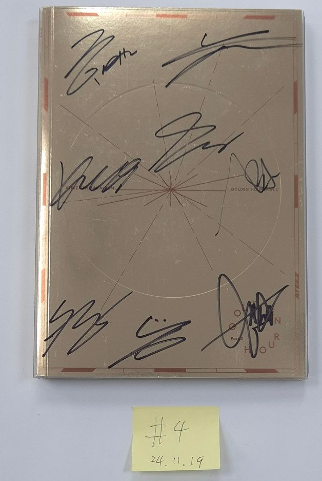 ENHYPEN "ROMANCE : UNTOLD -daydream-", NCT DREAM "DREAMSCAPE ", Ateez "GOLDEN HOUR : Part.2", EPEX "소화(韶華)" - Hand Autographed(Signed) Promo Album [24.11.19]