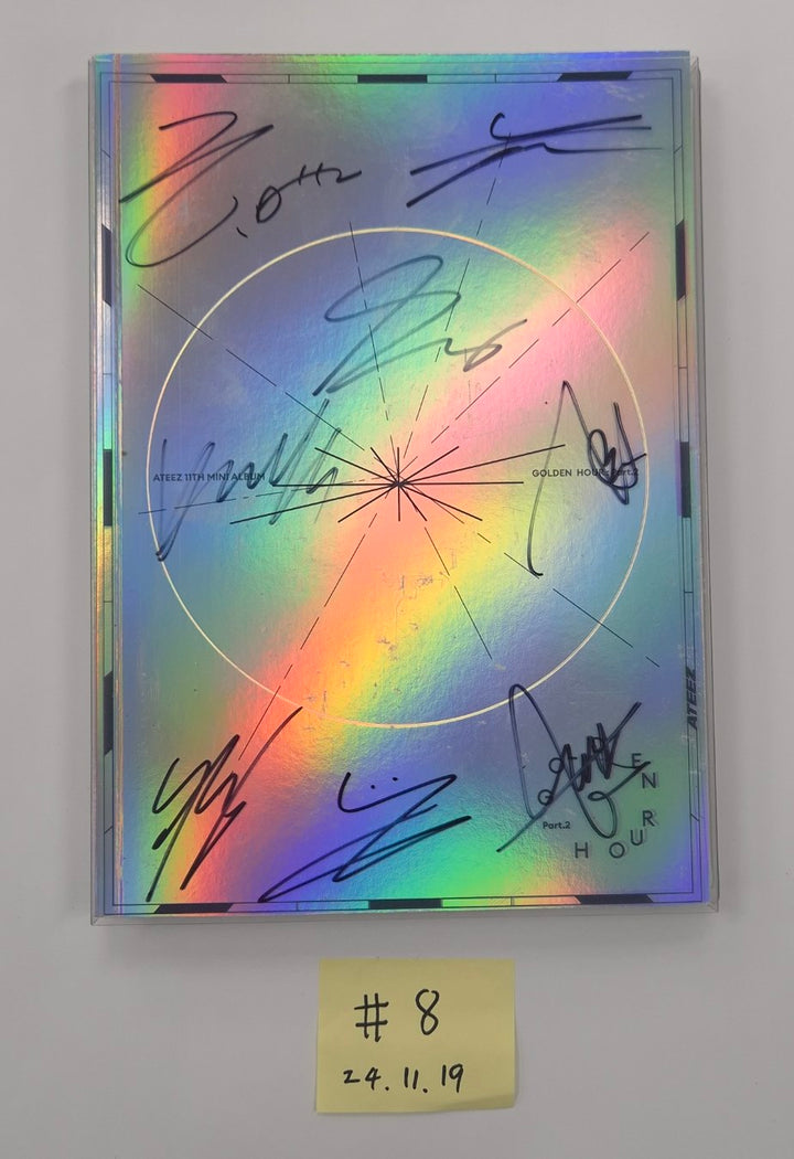 ENHYPEN "ROMANCE : UNTOLD -daydream-", NCT DREAM "DREAMSCAPE ", Ateez "GOLDEN HOUR : Part.2", EPEX "소화(韶華)" - Hand Autographed(Signed) Promo Album [24.11.19]