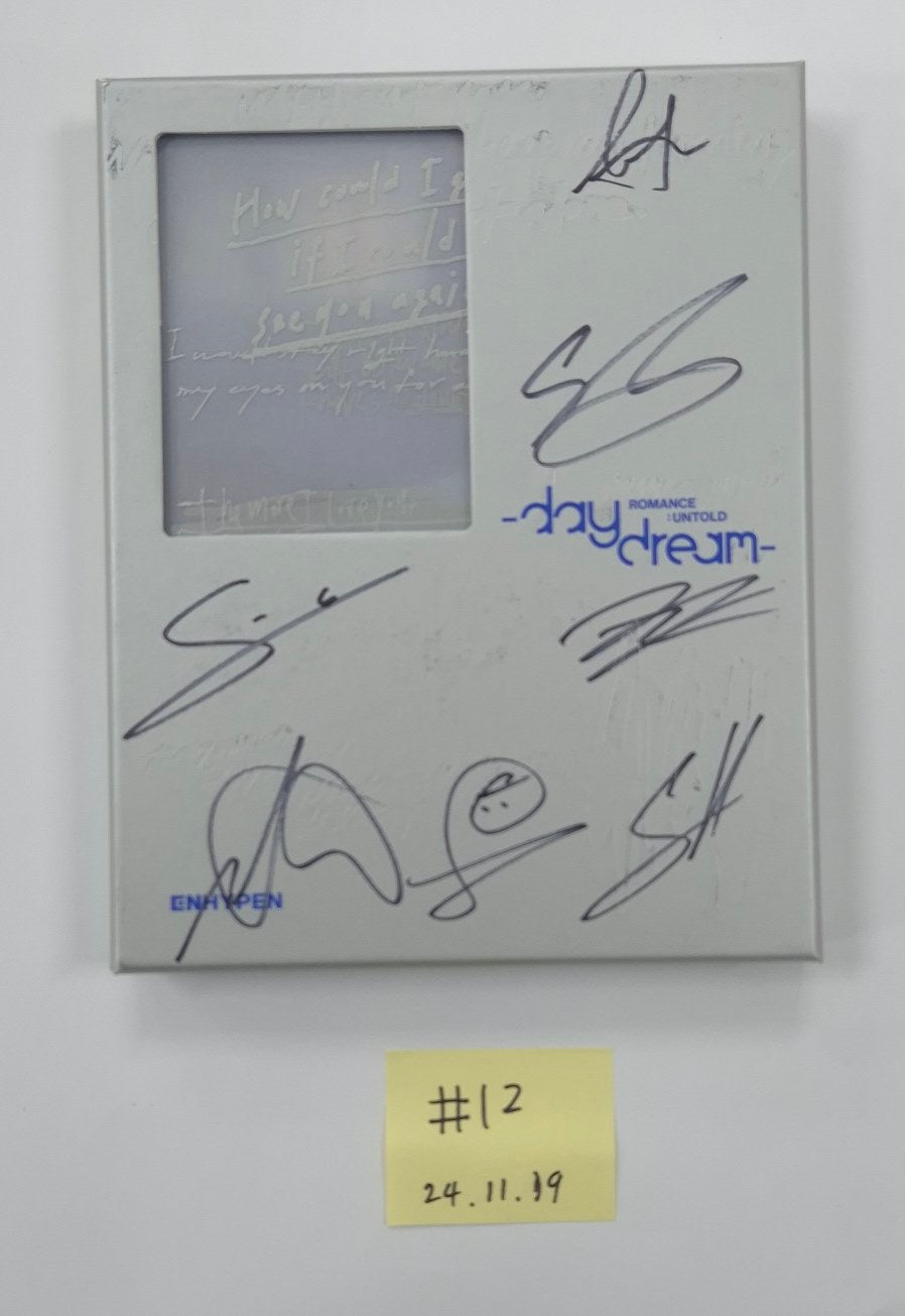 ENHYPEN "ROMANCE : UNTOLD -daydream-", NCT DREAM "DREAMSCAPE ", Ateez "GOLDEN HOUR : Part.2", EPEX "소화(韶華)" - Hand Autographed(Signed) Promo Album [24.11.19]