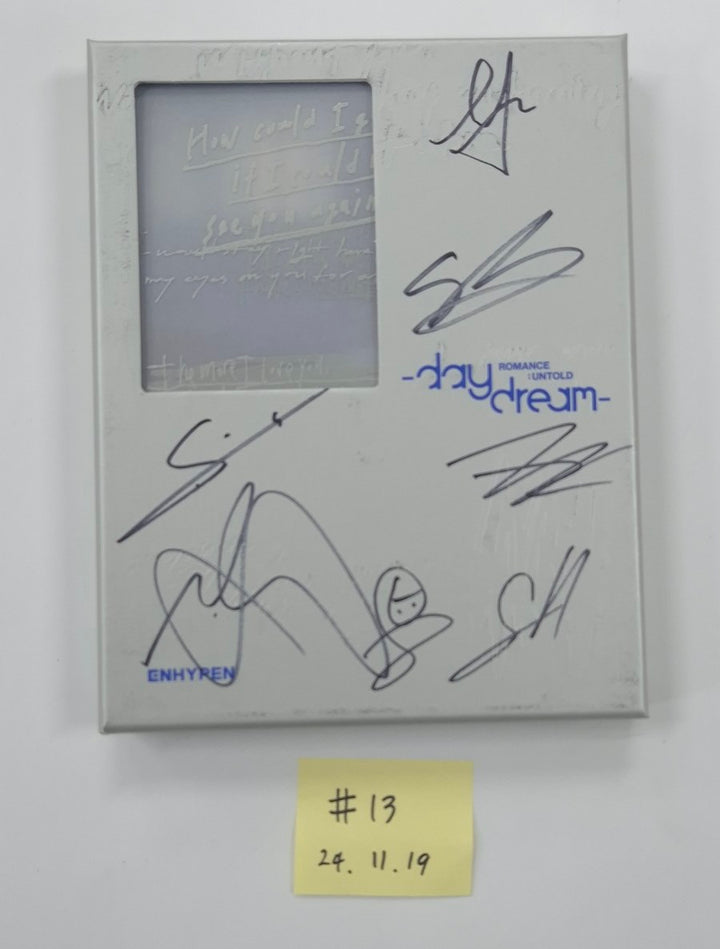 ENHYPEN "ROMANCE : UNTOLD -daydream-", NCT DREAM "DREAMSCAPE ", Ateez "GOLDEN HOUR : Part.2", EPEX "소화(韶華)" - Hand Autographed(Signed) Promo Album [24.11.19]