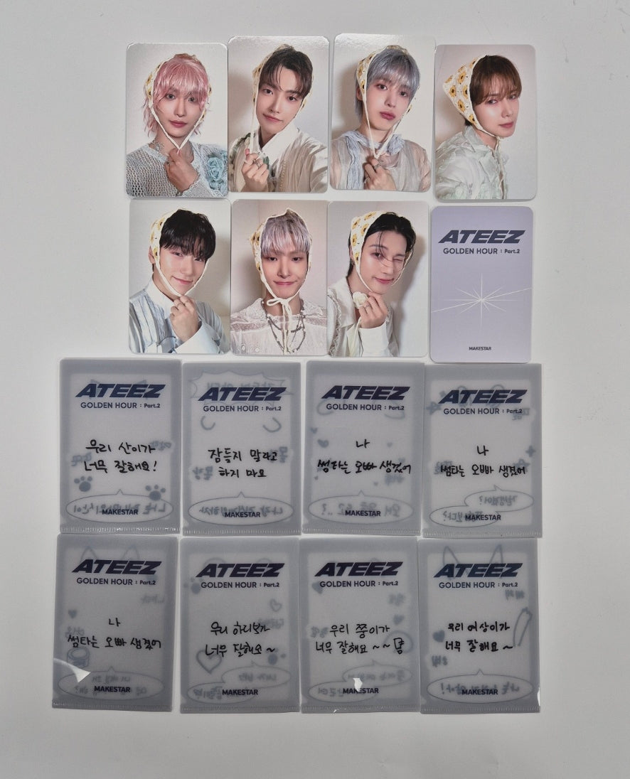 Ateez "GOLDEN HOUR : Part.2" - Makestar Pre-Order Benefit Photocard, Mini L-Holder Set (8EA) [Poca Ver.] [24.11.21]