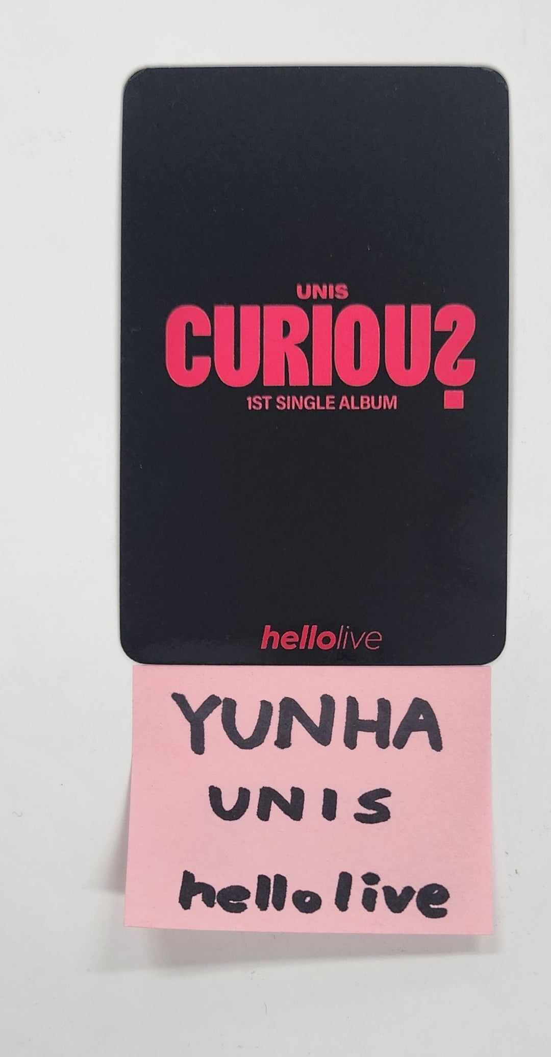 Yunha (Of UNIS) 'CURIOUS' - Hand Autographed(Signed) Photocard [24.11.822]