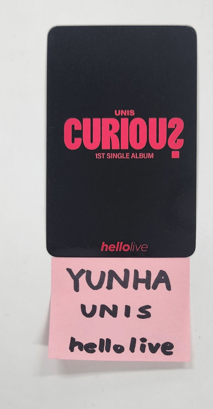 Yunha (Of UNIS) 'CURIOUS' - Hand Autographed(Signed) Photocard [24.11.822]