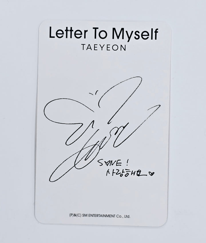 TAEYEON "Letter To Myself" - Official Photocard [To Ver.] [24.11.25]