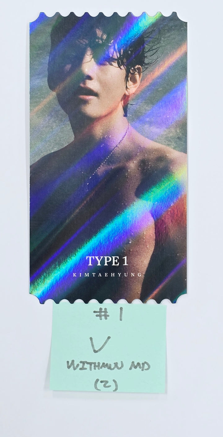 V (Of BTS) "Artspace : Type 1" - Withmuu MD Event Hologram Photo Ticket, PVC Mini Pouch & Sticker Set (3EA) [24.12.9]