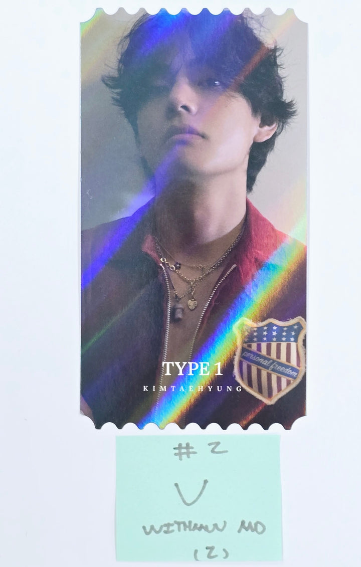 V (Of BTS) "Artspace : Type 1" - Withmuu MD Event Hologram Photo Ticket, PVC Mini Pouch & Sticker Set (3EA) [24.12.9]