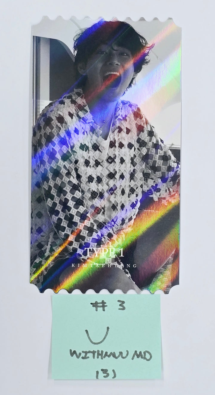 V (Of BTS) "Artspace : Type 1" - Withmuu MD Event Hologram Photo Ticket, PVC Mini Pouch & Sticker Set (3EA) [24.12.9]