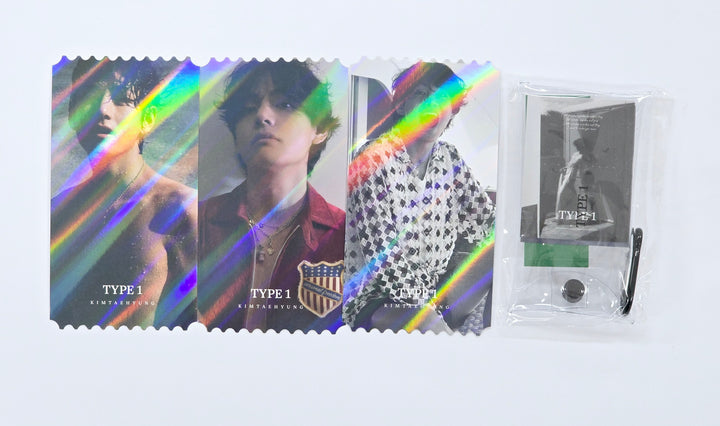 V (Of BTS) "Artspace : Type 1" - Withmuu MD Event Hologram Photo Ticket, PVC Mini Pouch & Sticker Set (3EA) [24.12.9]