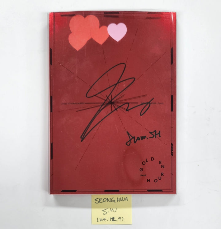 Seong Hwa (Of Ateez) "GOLDEN HOUR : Part.2" - Hand Autographed(Signed) album [24.12.9]