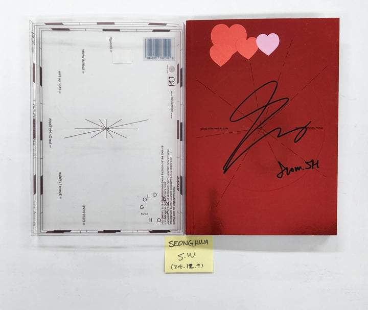 Seong Hwa (Of Ateez) "GOLDEN HOUR : Part.2" - Hand Autographed(Signed) album [24.12.9]