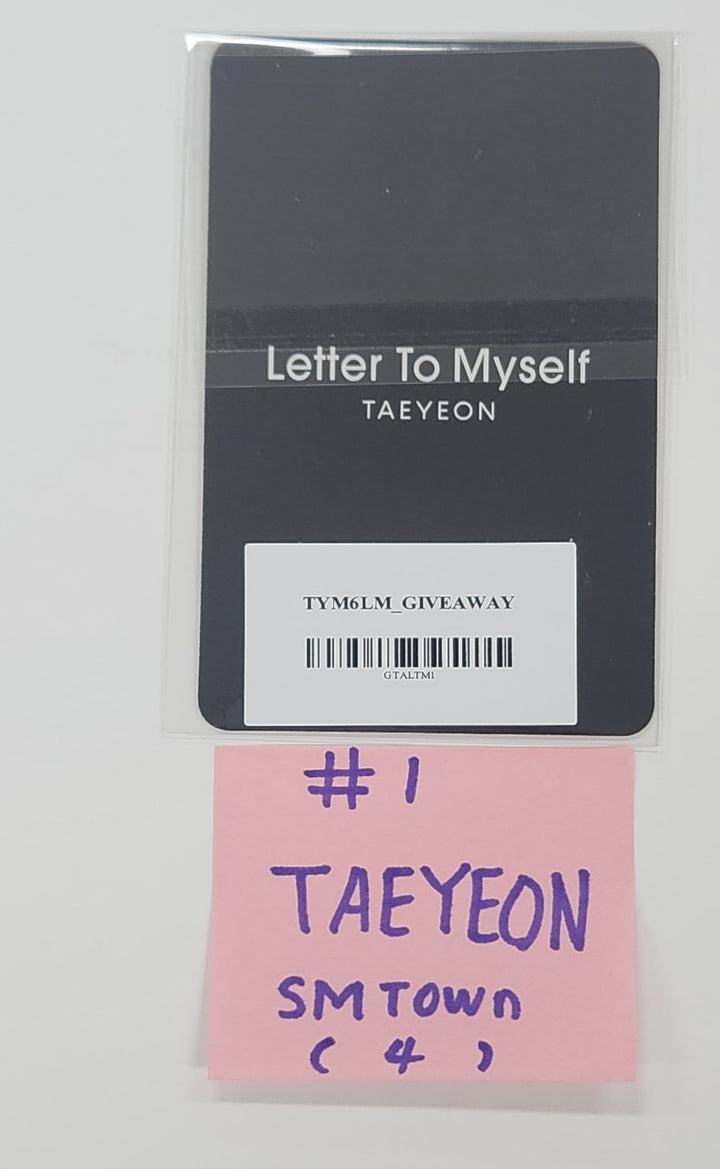 TAEYEON "Letter To Myself" - SM Town Giveaway Event Photocard [To Ver.] [24.12.11]