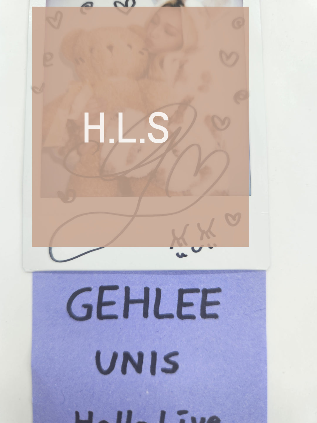 Gehlee (Of UNIS) 'CURIOUS' - Hand Autographed(Signed) Polaroid [24.12.13]