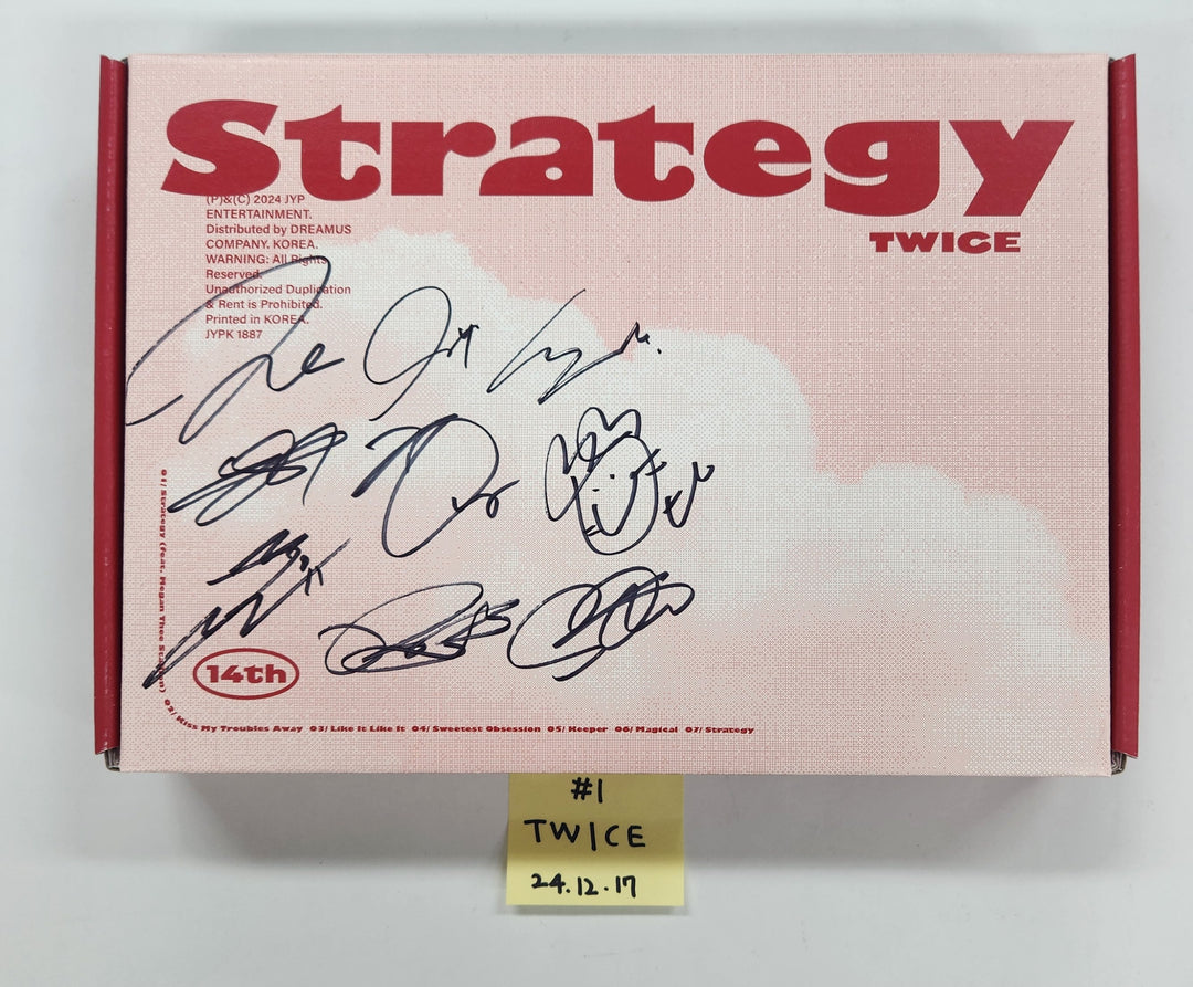 TWICE "STRATEGY" - Hand Autographed(Signed) Promo Album [24.12.17]