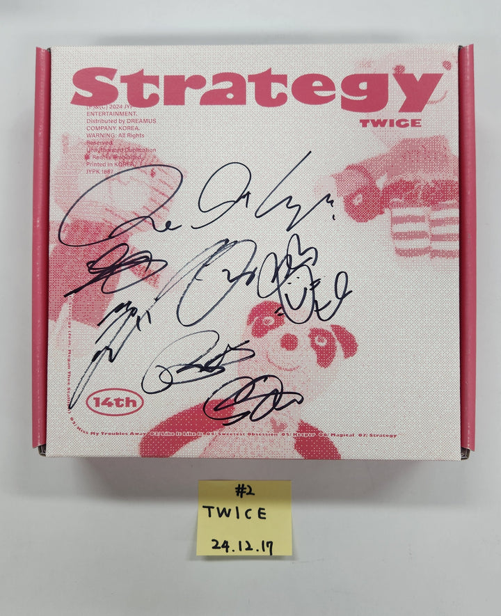 TWICE "STRATEGY" - Hand Autographed(Signed) Promo Album [24.12.17]