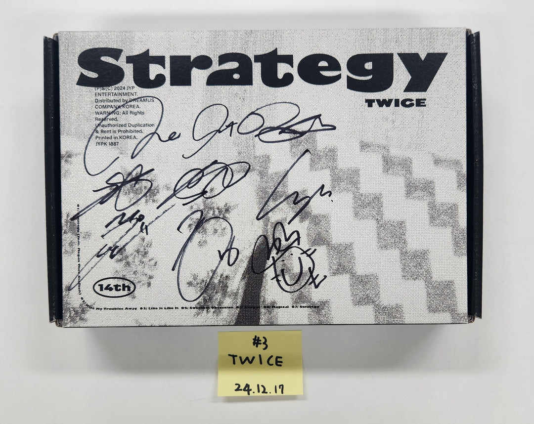 TWICE "STRATEGY" - Hand Autographed(Signed) Promo Album [24.12.17]