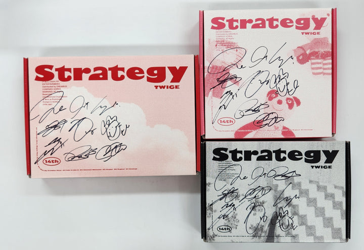 TWICE "STRATEGY" - Hand Autographed(Signed) Promo Album [24.12.17]