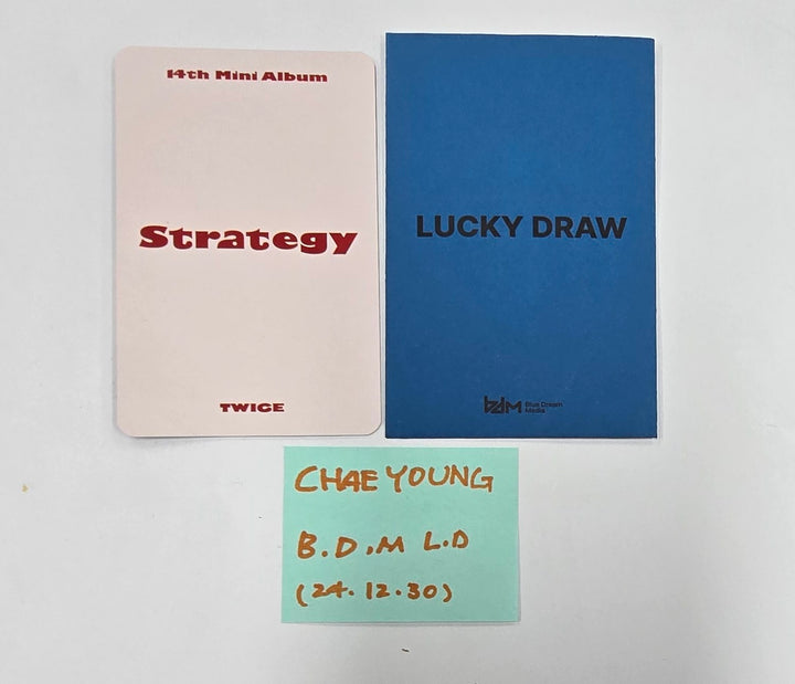 Chaeyoung (Of TWICE) "STRATEGY" - Hand Autographed(Signed) Photocard [24.12.30]