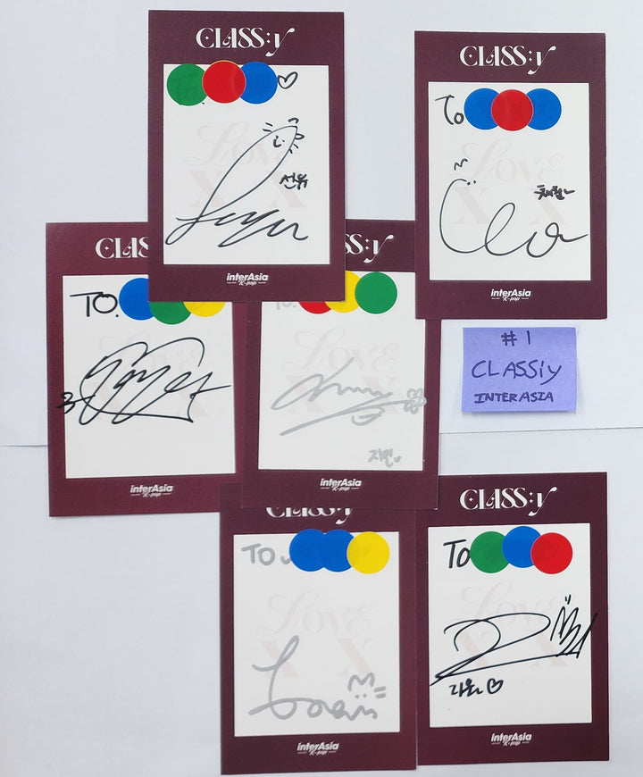 CLASS:y "CLASS:y" - Hand Autographed(Signed) Postcards Set (6EA) [25.1.6]