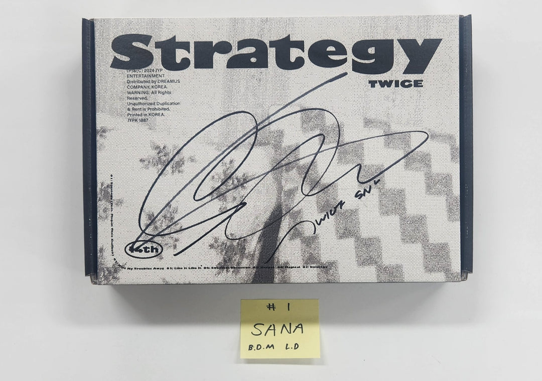 TWICE "STRATEGY" - Hand Autographed(Signed) Album [25.1.8]