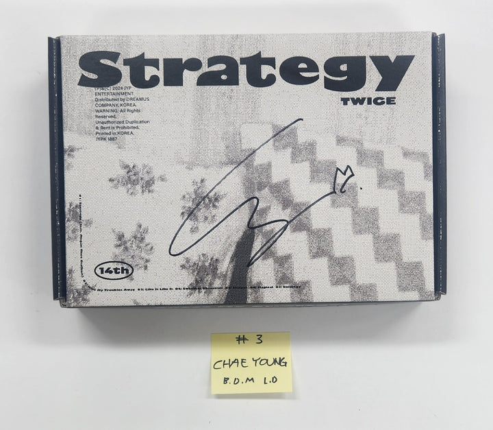 TWICE "STRATEGY" - Hand Autographed(Signed) Album [25.1.8]