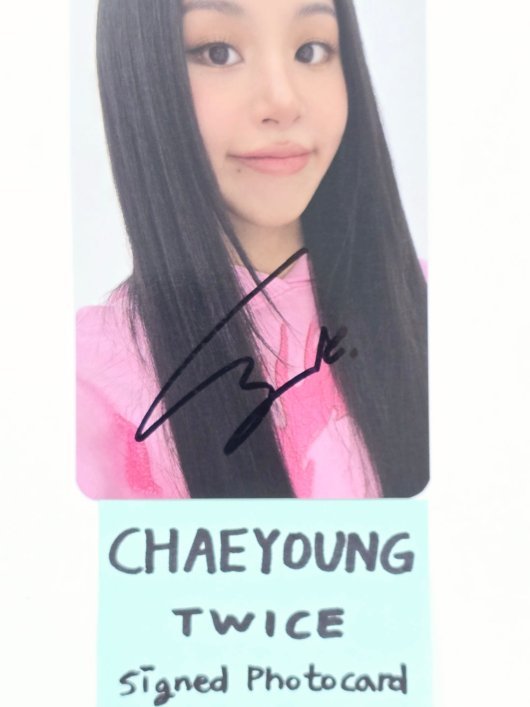 Chaeyoung (Of TWICE) "STRATEGY" - Hand Autographed(Signed) Photocard [25.1.9]